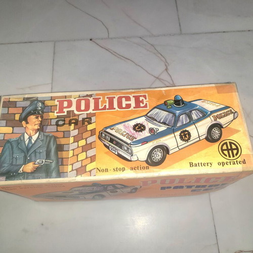 Tin car by Ananiadis used, 1950s vintage, collectible