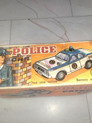 Tin car by Ananiadis used, 1950s vintage, collectible