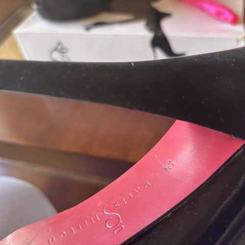 Paris Hilton high heel shoes size 39 used, black