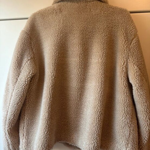 Zara women's shearling jacket used, beige, size L