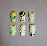 Baby finger puppets, 6 farm animal figures