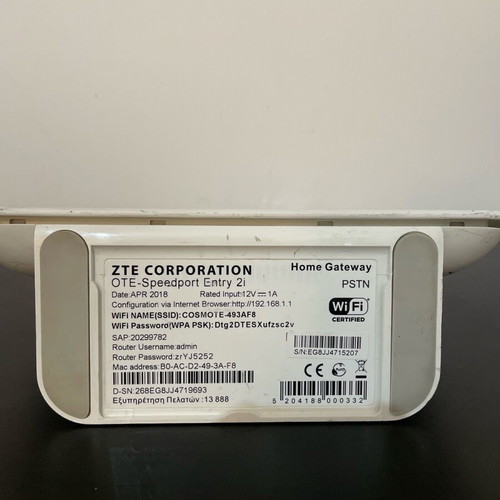 Router ZTE CORPORATIONOTE-Speedport Entry 2i
