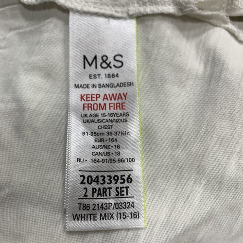 Marks & Spencer unisex shirt used, size M, white