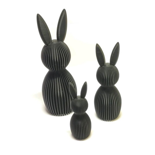 Easter Decoration Set new with 3 Bunnies and Egg in Basket