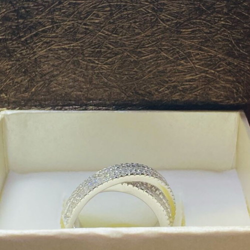 Silver handmade ring 925 with zircon stones new