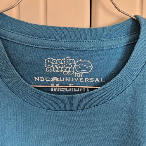 Friends Wah-Pah! T-shirt, medium, blue and yellow
