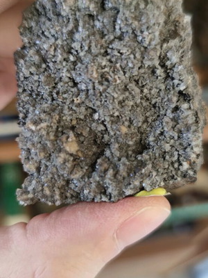 Gray siderite with calcite new, Greek