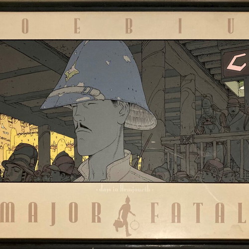 Moebius Major Fatal Days in Armjourth vintage silkscreen print 1989