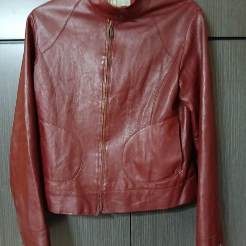 Leather jacket WE WOMEN used, size M 38-40, red
