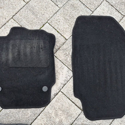 Car floor mats set used 6 pcs (2 carpet + 4 rubber) universal