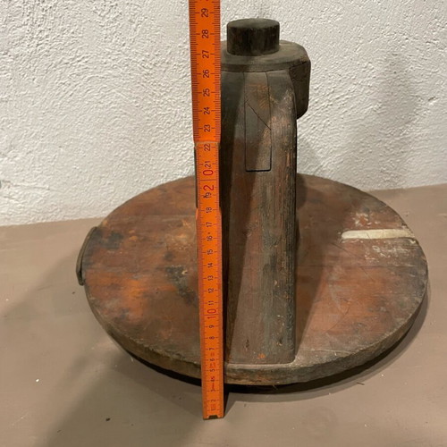 Wooden old press tool used, handmade folklore item