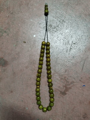 Belgian Bakelite Komboloi like new, 33 handmade beads