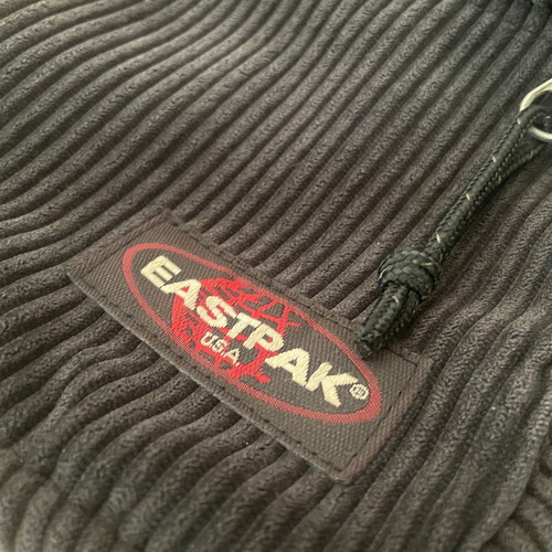 Eastpak shoulder bag used, corduroy black with 3 compartments