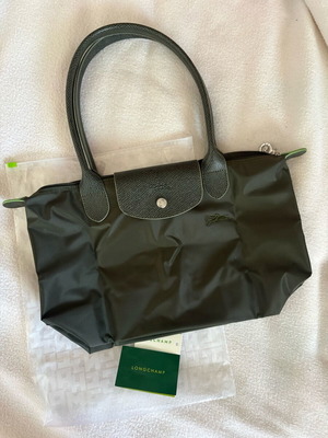 Τσάντα ώμου Longchamp πράσινη μεταχειρισμένη σαν καινούργια