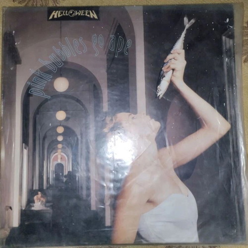 Metal and rock CD pack of 9 with Helloween Pink Bubbles Go Ape vinyl like new