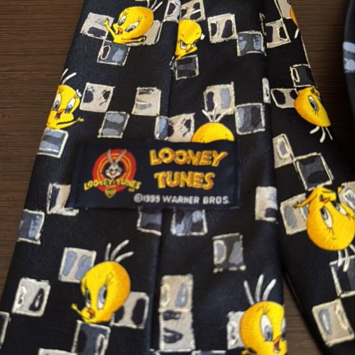 Looney Tunes Vintage Men's Tie 1999 like new, blue and yellow
