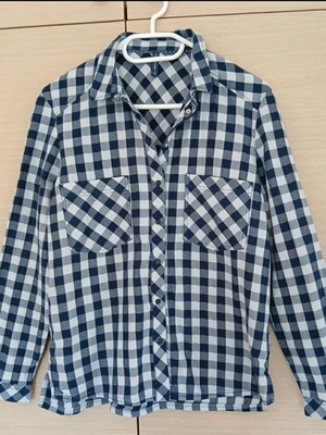 Bershka women's shirt like new, white and blue, size M