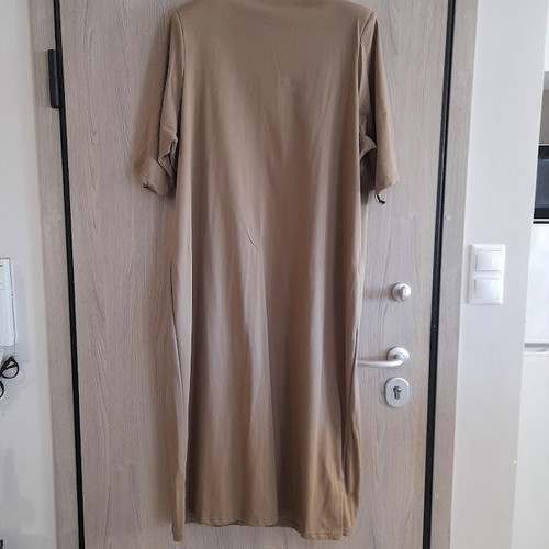 Maxi summer dress like new, size M/L, beige cotton