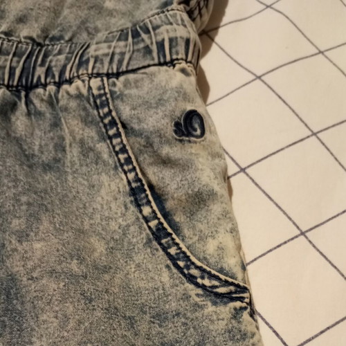 S.Oliver Vintage-Vibe Acid Wash Denim Short Overalls like new, blue