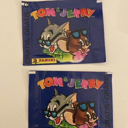 Tom & Jerry Panini 1990 2 sealed sticker packs