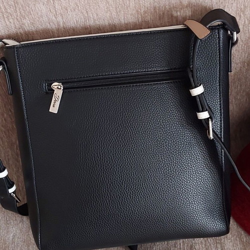 Doca crossbody bag new with defect, black and beige