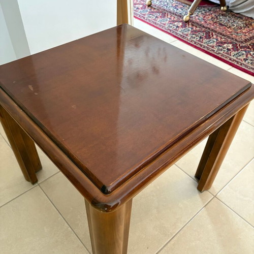 Wooden side table used, dimensions 53x53x45 cm