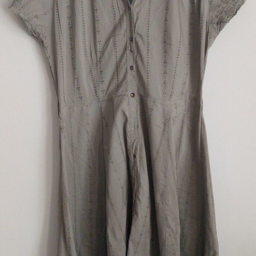 Bhs women's midi dress, size NL, khaki, flared bottom