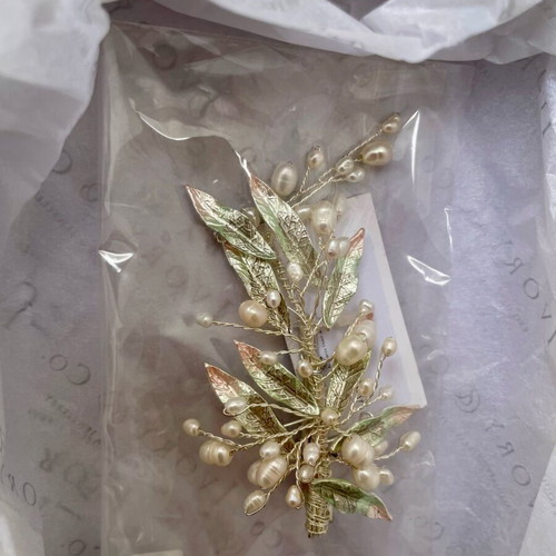 Ivory & Co bridal hairpiece new with freshwater pearls