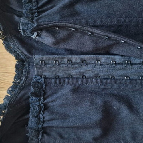 Strapless corset with stones like new, black, size Small/Medium