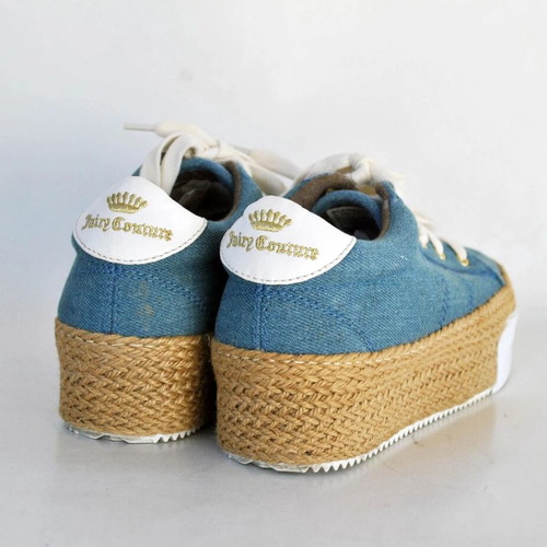 Juicy Couture Canvas Shoes like new, navy blue espadrilles style, size 37