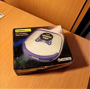 Disc Player με ακουστικά vintage στο κουτί του αχρησιμοποίητο