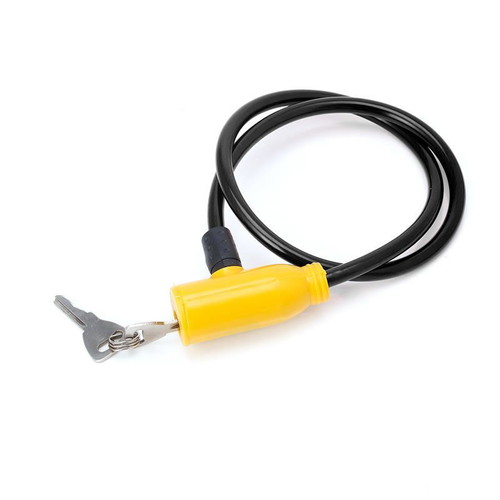Bicycle lock new, black, 64 cm, PVC and steel