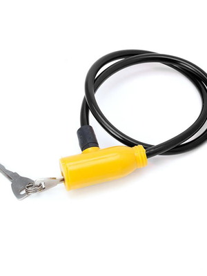 Bicycle lock new, black, 64 cm, PVC and steel