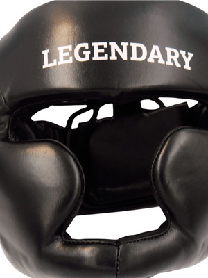 Legendary MMA Helmet Premium Large Black Leather new