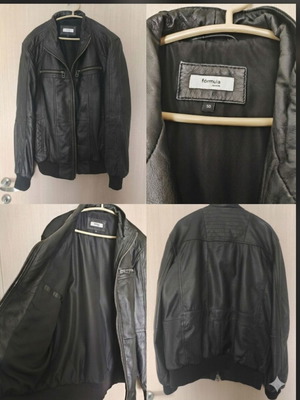 Leather jacket like new, black, size 50, soft sheep leather