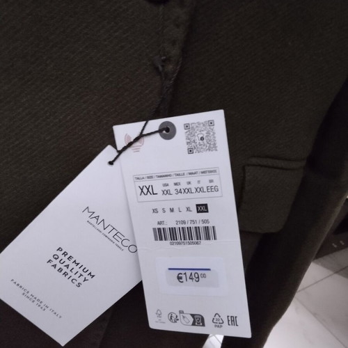MANTECO, ZARA khaki coat size xxl new