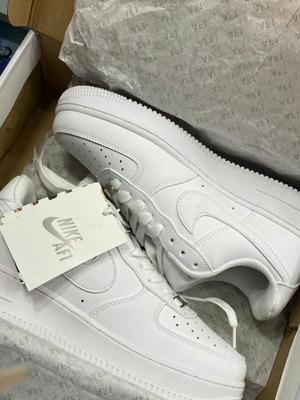 Nike Air Force 1 sneakers, white, size 42