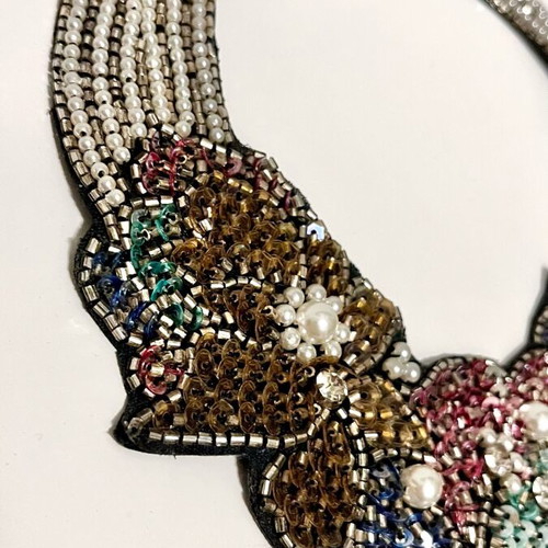 Handmade necklace with pearls and multicolored beads like new