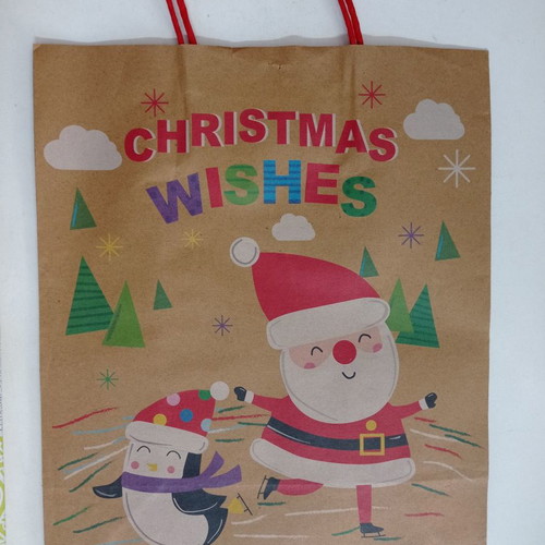 Christmas packaging paper bags used, set of 5