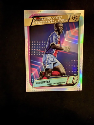 George Weah Prized Footballers Topps Finest UCC 2025/26 PSG Insert new