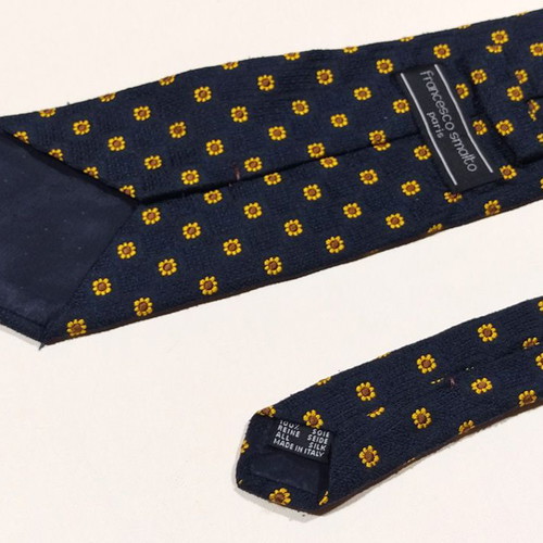 Francesco Smalto Tie, Embossed, Handmade (Made in Italy)