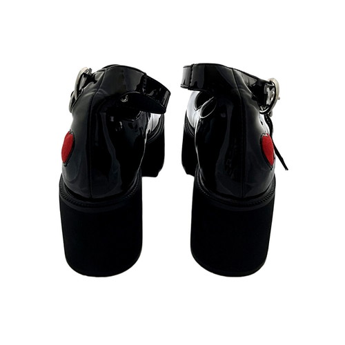 Lamoda platform shoes black with hearts, new, size 40