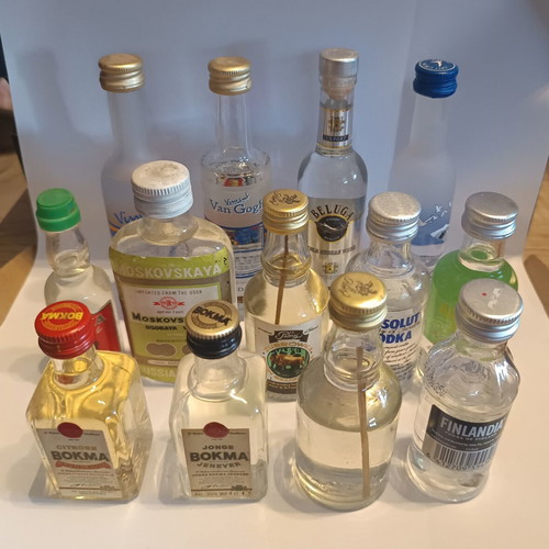 Vodka miniature bottles, pack of 13, sealed