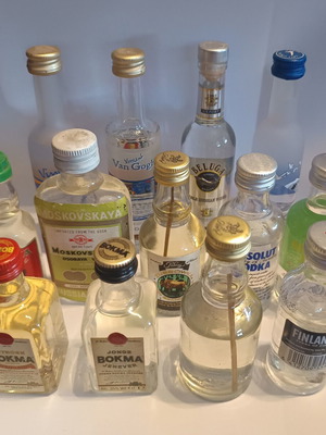 Vodka miniature bottles, pack of 13, sealed