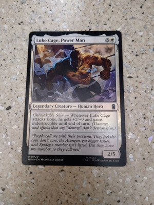 Magic the Gathering Luke Cage Power Man foil κάρτα καινούργιο