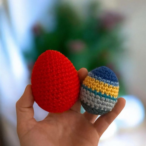 Handmade Amigurumi Crochet Eggs new, Easter decoration