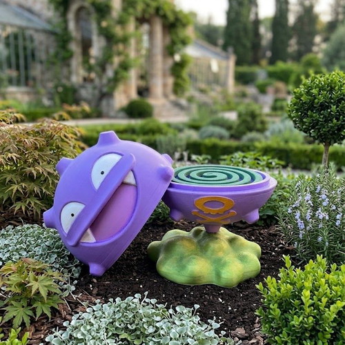 Koffing Inspired 3D Printed Mosquito Coil Holder with Smoke Effect