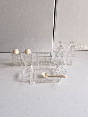 Art Deco table set used, 1940s