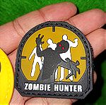  2 Pvc Patch Biohazard Zombie Hunter δίνονται ως πακέτο με Velcro Tactical Survival Zombie Apocalypse