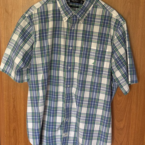 Nautica men's cotton short-sleeve shirt classic fit XL like new with pocket